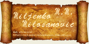 Miljenko Milošanović vizit kartica